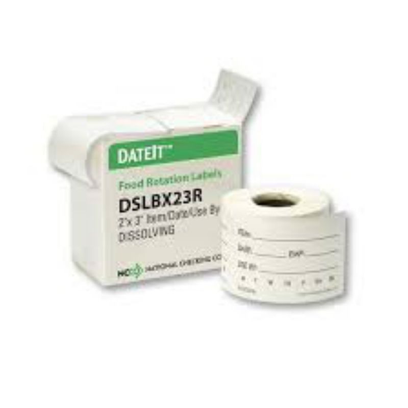 LABEL SHELF LIFE DISSOLVE W/BOX 2X3