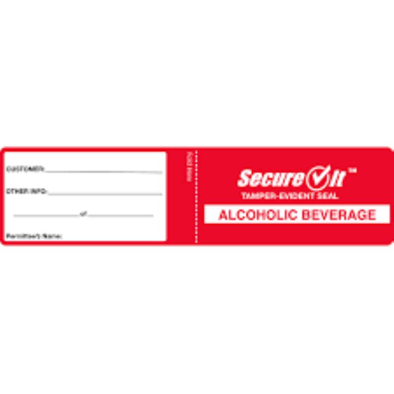 LABEL SECUREIT ALCOHOL TO GO 1.25X8