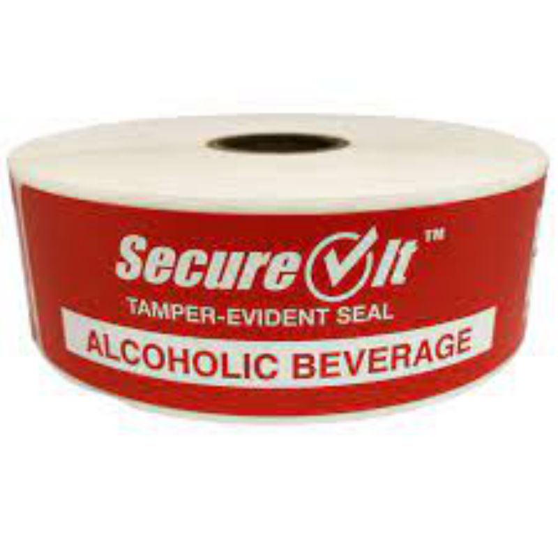 LABEL SECUREIT ALCOHOL TO GO 1.25X8