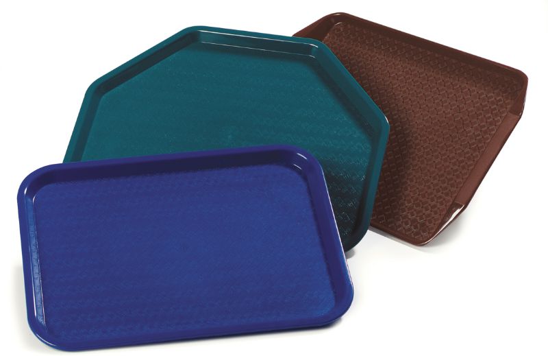 TRAY CAFE RECT RED 14X10