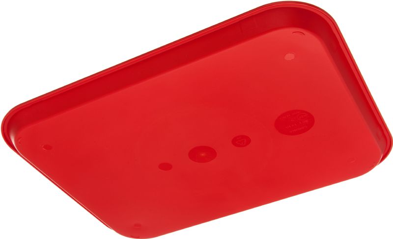 TRAY CAFE RECT RED 14X18