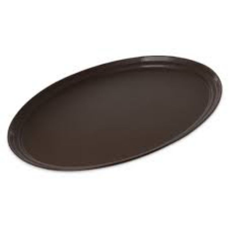 TRAY SERVING GRIPTITE OVAL BROWN 27