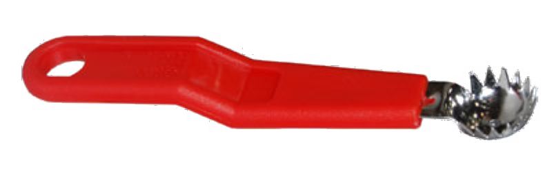 CORER SCOOPER TOMATO S/S RED HANDLE