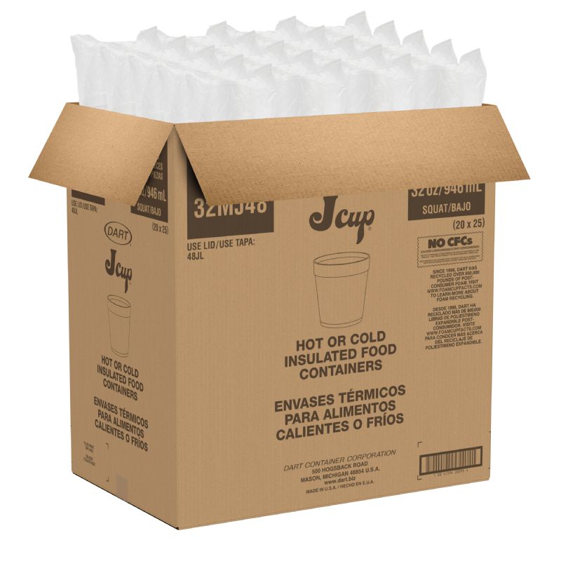 CONTAINER FOAM SQUAT 32 OZ