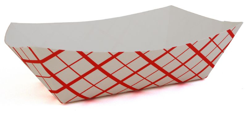 TRAY PAPER FOOD PLAID #10