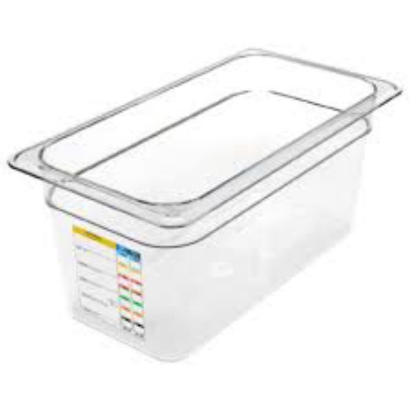 PAN FOOD 1/3 SZ 6 DP W/LABEL CLEAR
