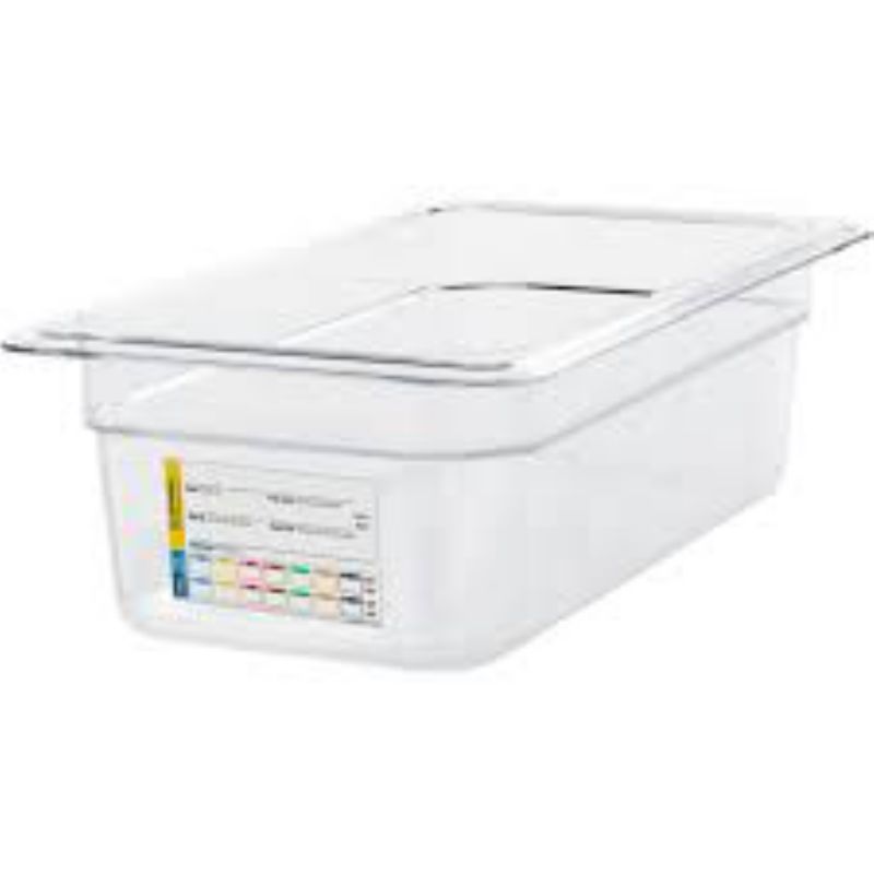 PAN FOOD 1/3 SZ 4 DP W/LABEL CLEAR