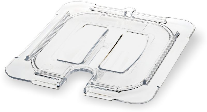 COVER PAN NOTCHED CLR PLASTIC 1/6 SZ
