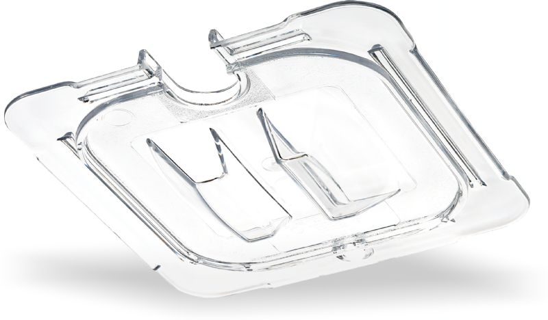COVER PAN NOTCHED CLR PLASTIC 1/6 SZ