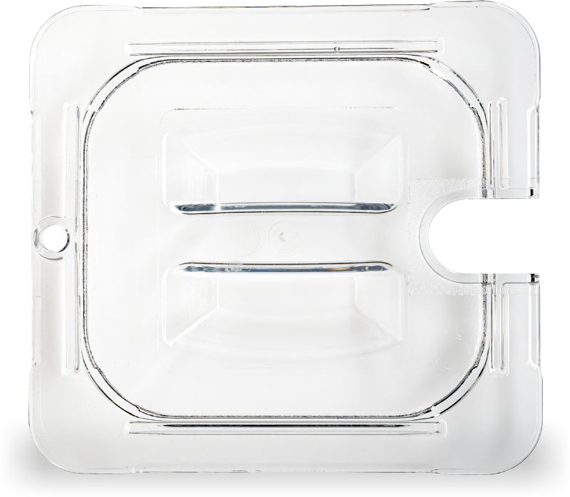 COVER PAN NOTCHED CLR PLASTIC 1/6 SZ