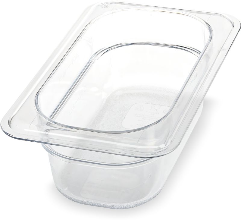 PAN FOOD CLEAR PLASTIC 1/9 SZ 2.5"DP
