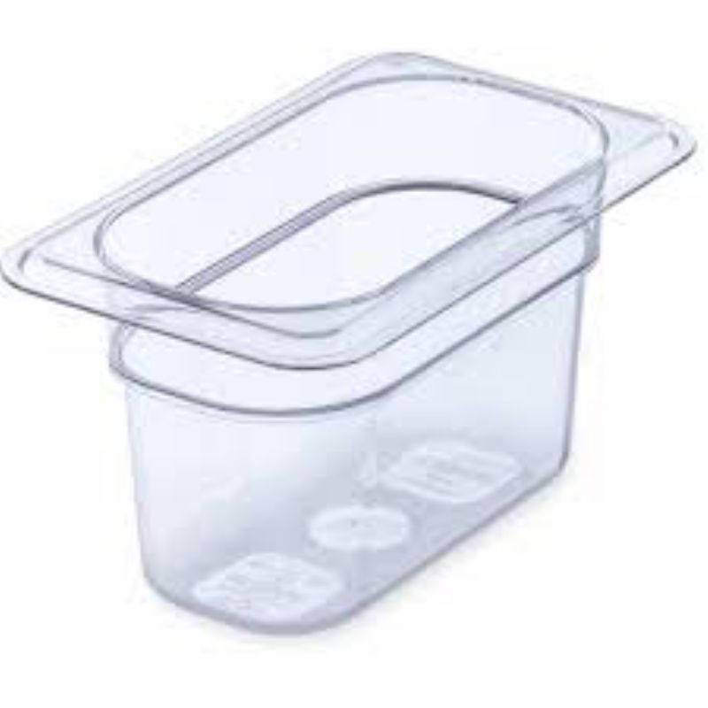 PAN FOOD PLASTIC CLEAR 1/9 SZ 4" DP