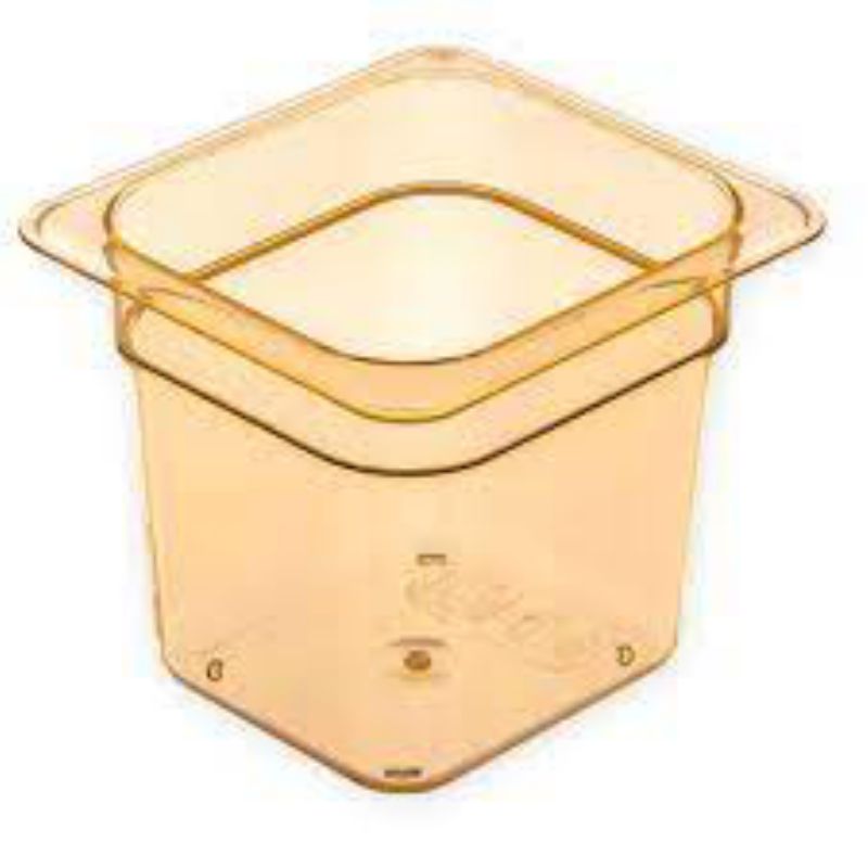 PAN FOOD AMBER HIGH HEAT 1/6 SZ 6"DP