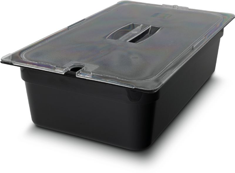 PAN FOOD PLASTIC BLACK FULL SZ 6"DP