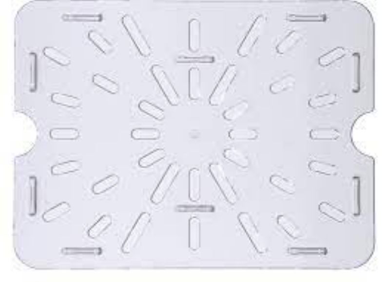 SHELF DRAIN FOOTED PLASTIC 1/2 SZ