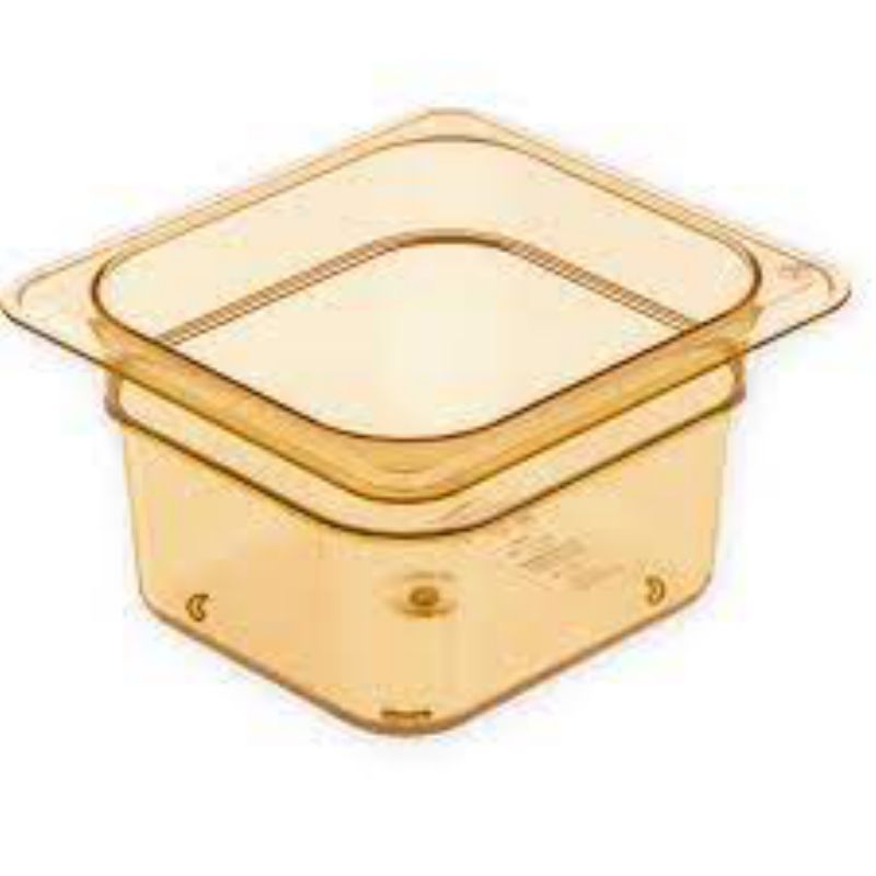 PAN FOOD AMBER HIGH HEAT 1/6 SZ 4