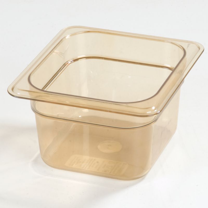 PAN FOOD AMBER HIGH HEAT 1/6 SZ 4