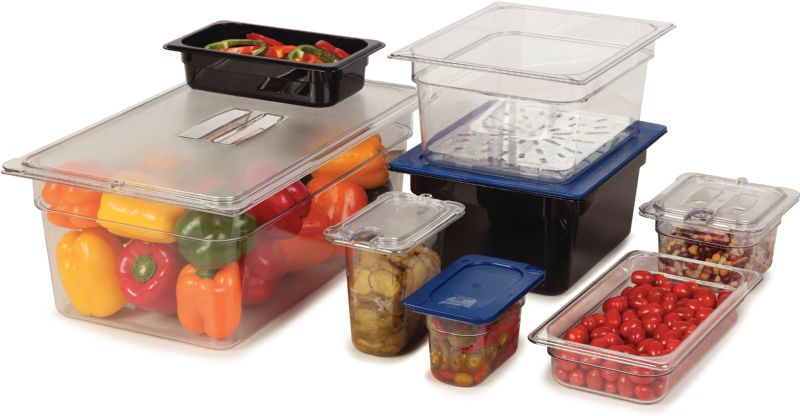 PAN FOOD CLEAR PLASTIC 1/4 SZ 2.5"DP