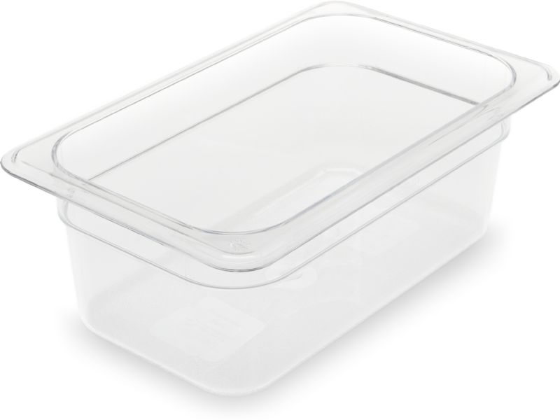 PAN FOOD CLEAR PLASTIC 1/4 SZ 4" DP