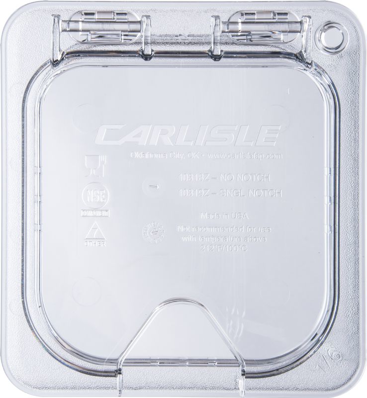COVER FOOD PAN HINGED NOTCHED 1/6 SZ