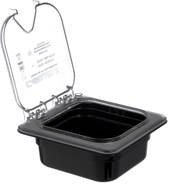 COVER FOOD PAN HINGED NOTCHED 1/6 SZ