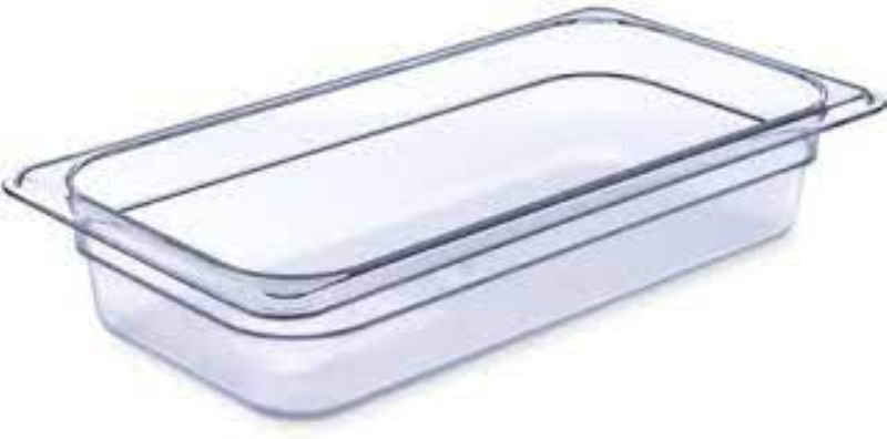 PAN FOOD PLASTIC CLEAR 1/3 SZ 2.5