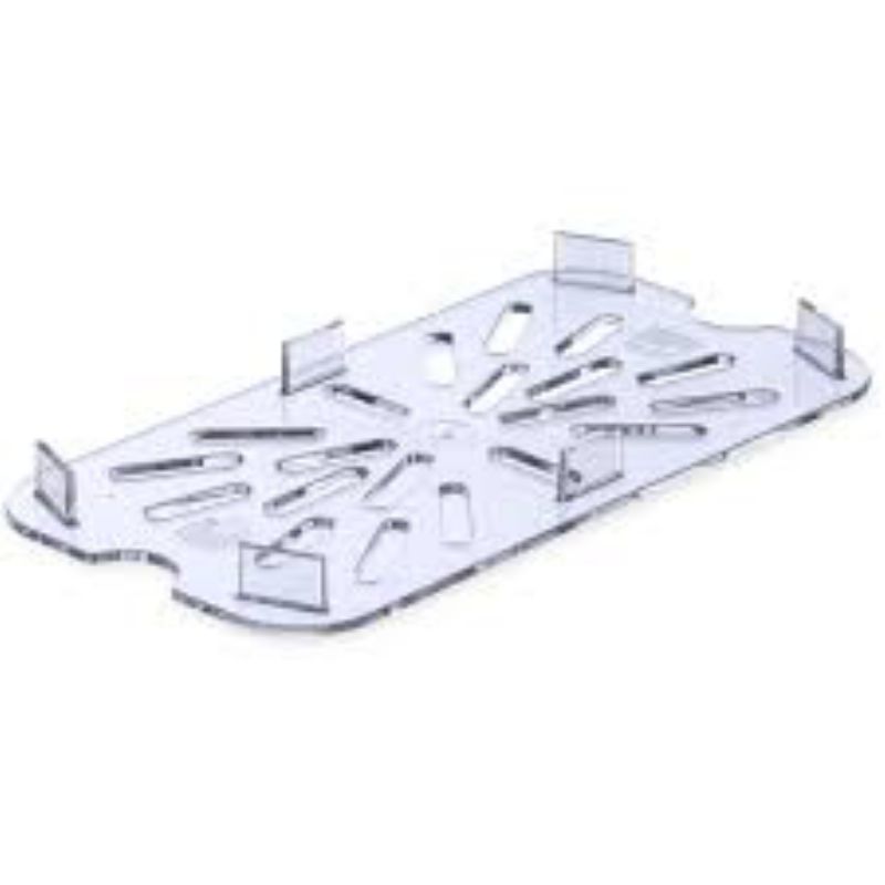 SHELF DRAIN NOTCHED FOOTED 1/4 SZ