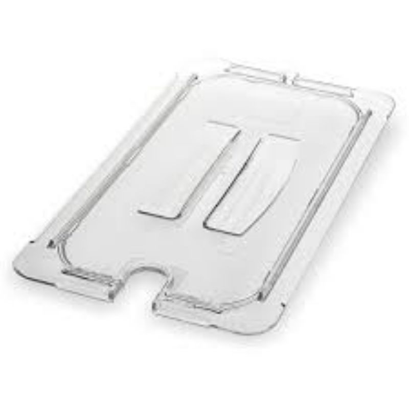 COVER FOOD PAN NOTCHED PLST 1/3 SIZE