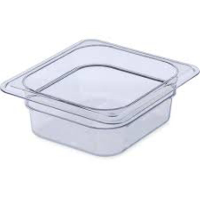 PAN FOOD CLEAR PLASTIC 1/6 SZ 2.5"DP