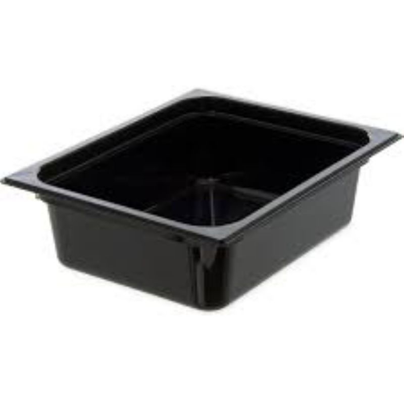 PAN FOOD PLASTIC BLACK 1/2 SZ 4"DP