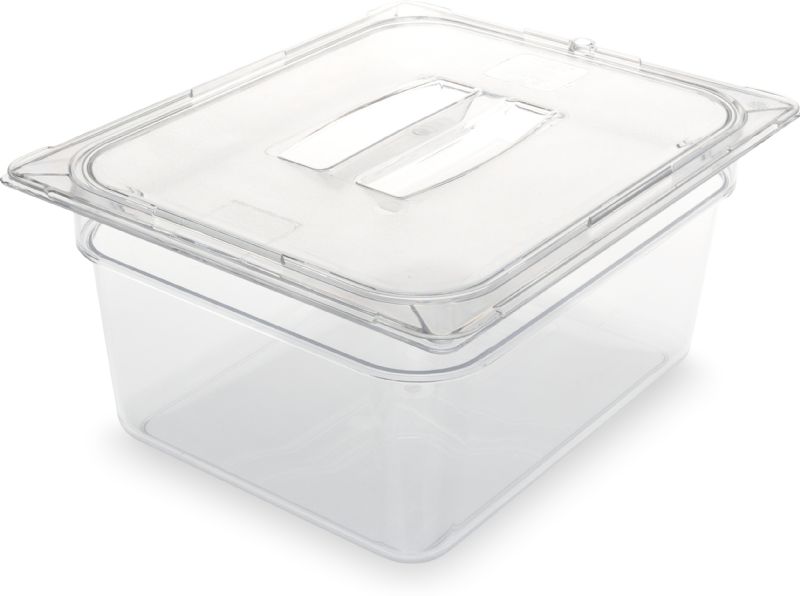 PAN FOOD PLASTIC CLEAR 1/2 SZ 6" DP