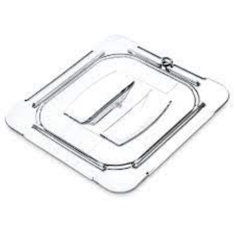 COVER FOOD PAN SOLID CLEAR 1/6 SZ