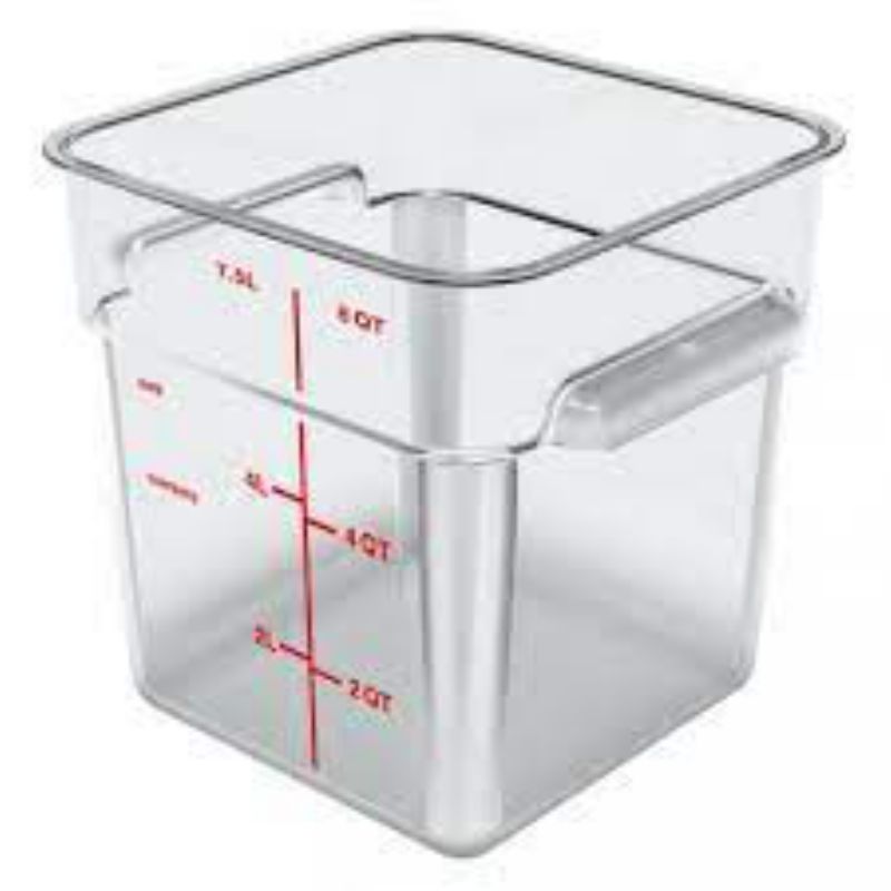 CONTAINER FOOD PLASTIC SQUARE 8 QT