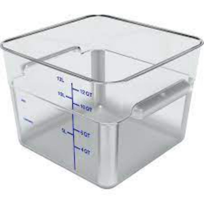 CONTAINER FOOD PLASTIC SQUARE 12 QT