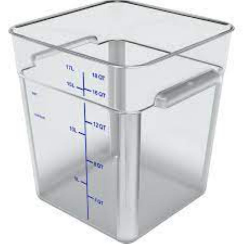 CONTAINER FOOD PLASTIC SQUARE 18 QT