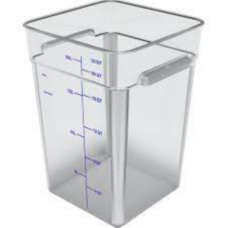 CONTAINER FOOD PLASTIC SQUARE 22 QT