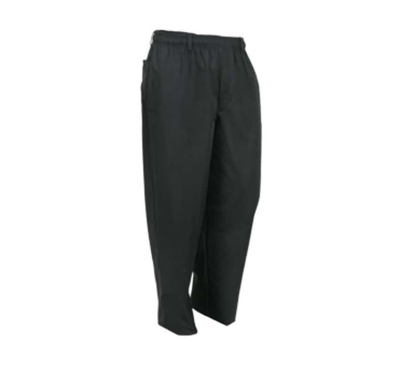PANT CHEF UNISEX BLK POLY/COTTON XL