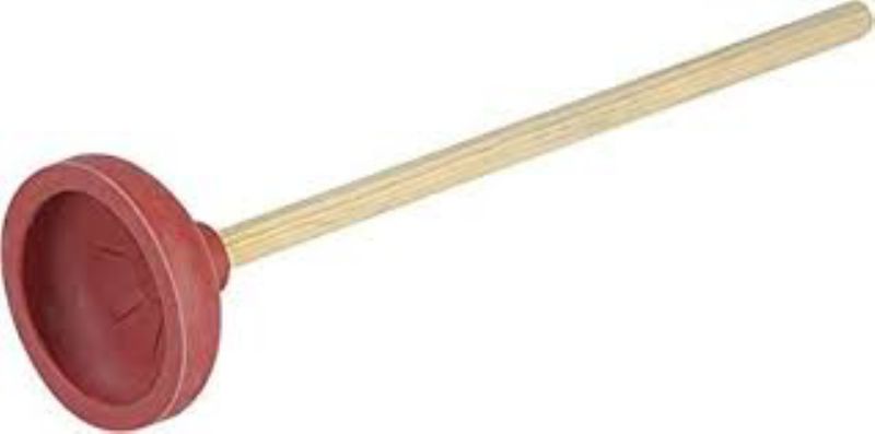 PLUNGER TOILET WOOD HDL 18 INCH
