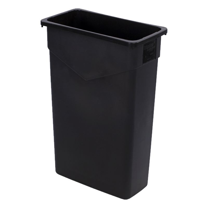 TRASH CONTAINER BLACK TRIMLINE 23GAL