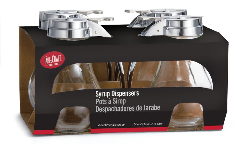 DISPENSER SYRUP TEARDROP GLASS 14 OZ