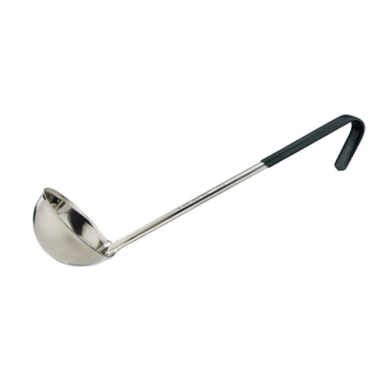 LADLE 6 OZ S/S BLACK HANDLE