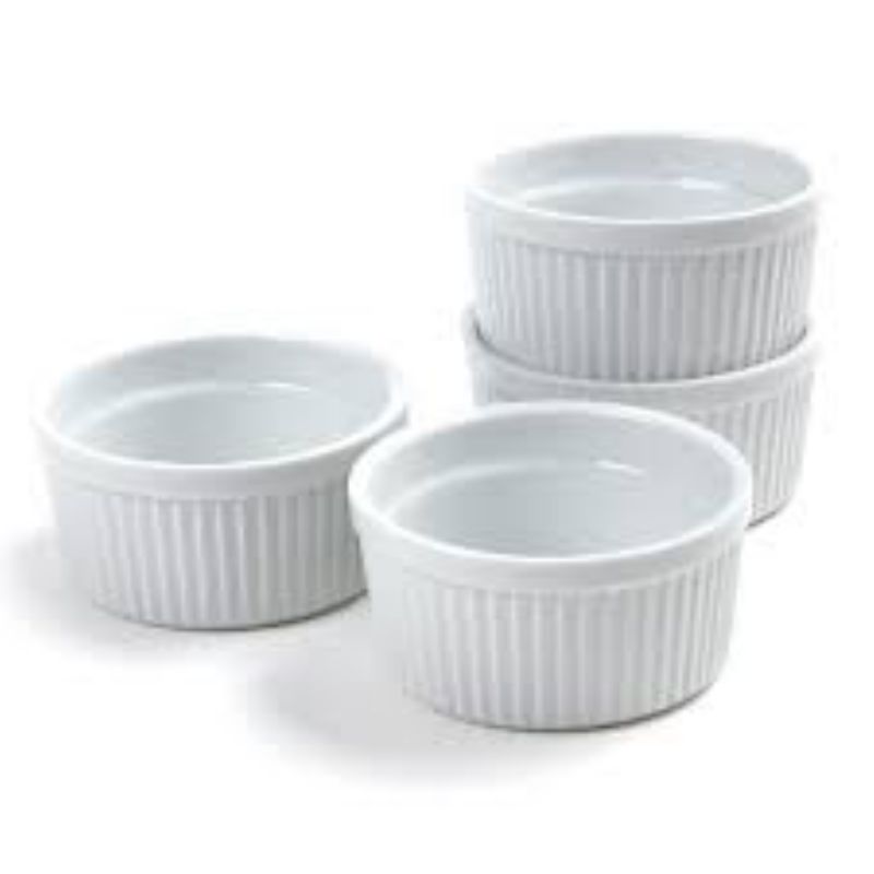 RAMEKIN PORCEL SET WHITE 4-PC 8 OZ