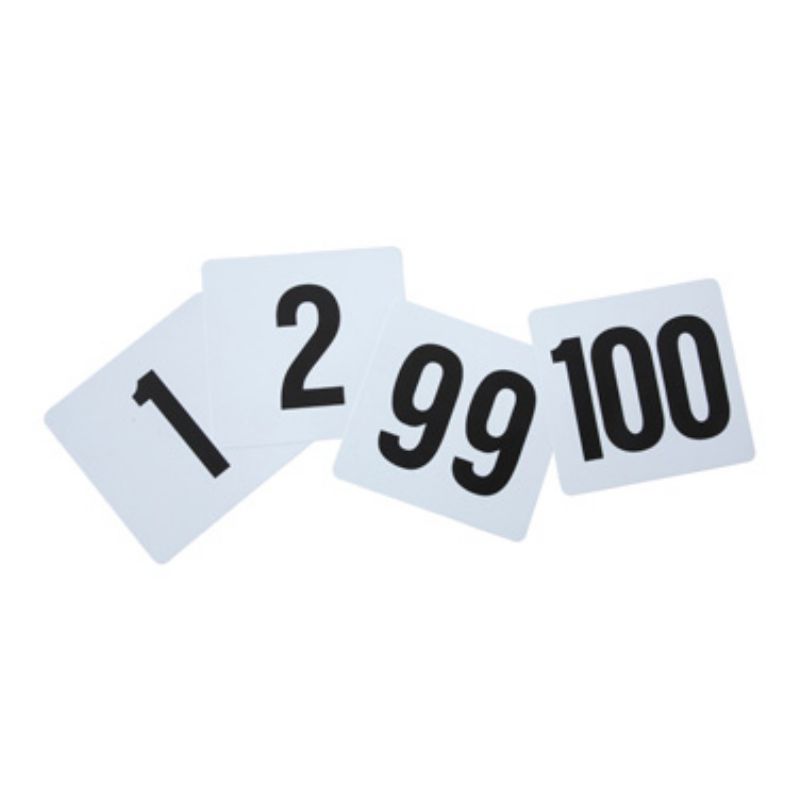 NUMBER SET FOR TABLE 1-100 4x3-3/4
