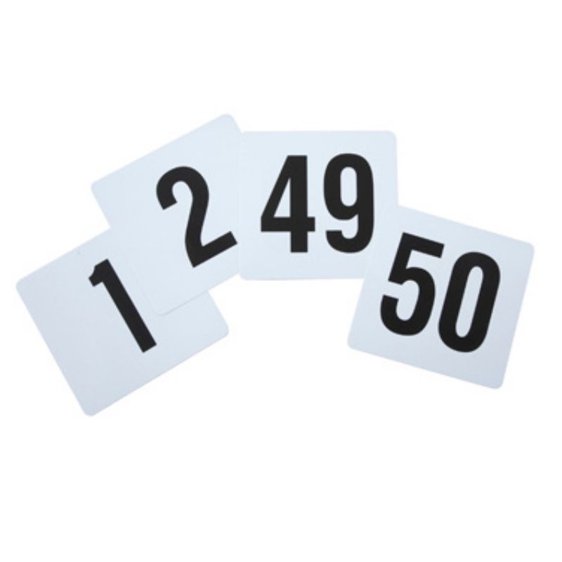 NUMBER SET FOR TABLE 1-50 4x3-3/4