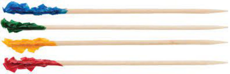 PICK FRILL WOOD/CELLOPHANE 4 INCH