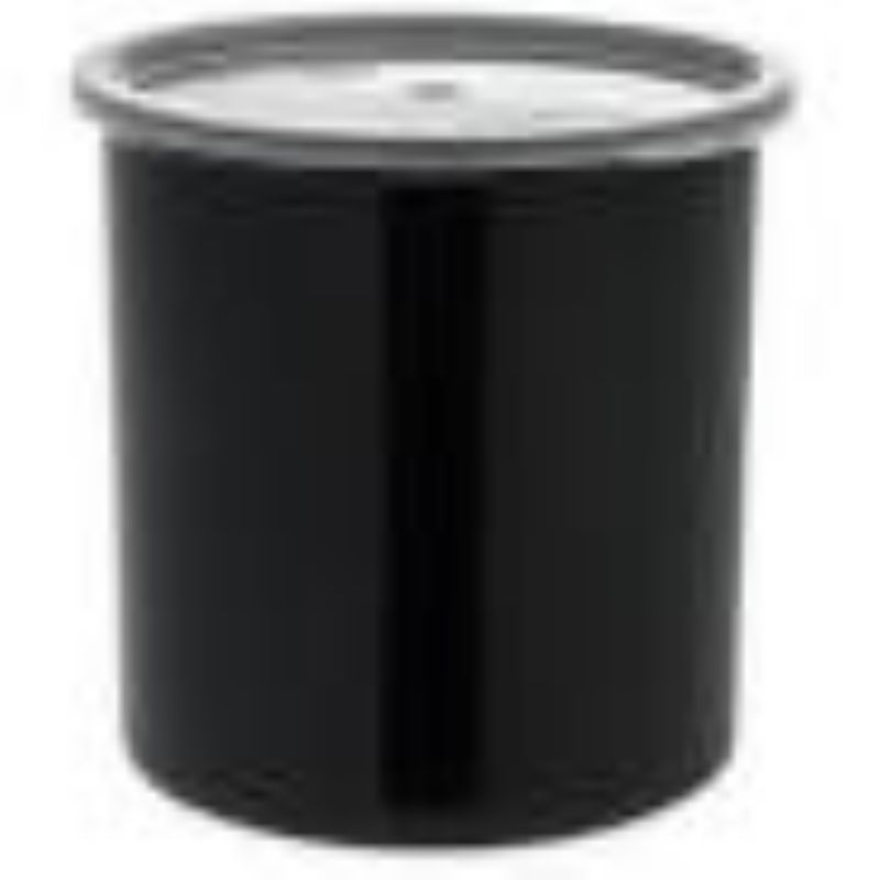 CROCK W/SNAP LID BLK PLASTIC 2.7 QT