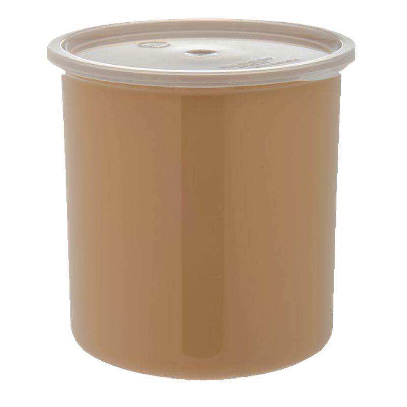 CROCK W/LID PLASTIC BEIGE 2.7 QT