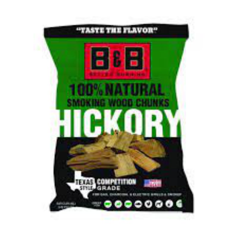 WOOD HICKORY SMOKING CHUNK 6# BAG