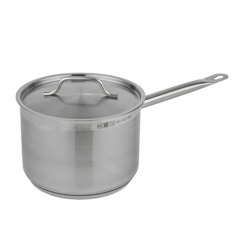 PAN SAUCE W/COVER S/S 4 QT
