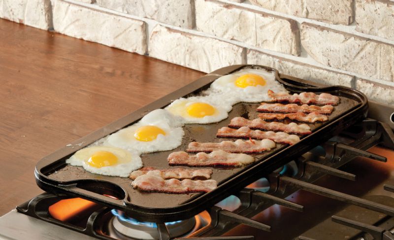 GRIDDLE CAST IRON LODGE 20X10.44
